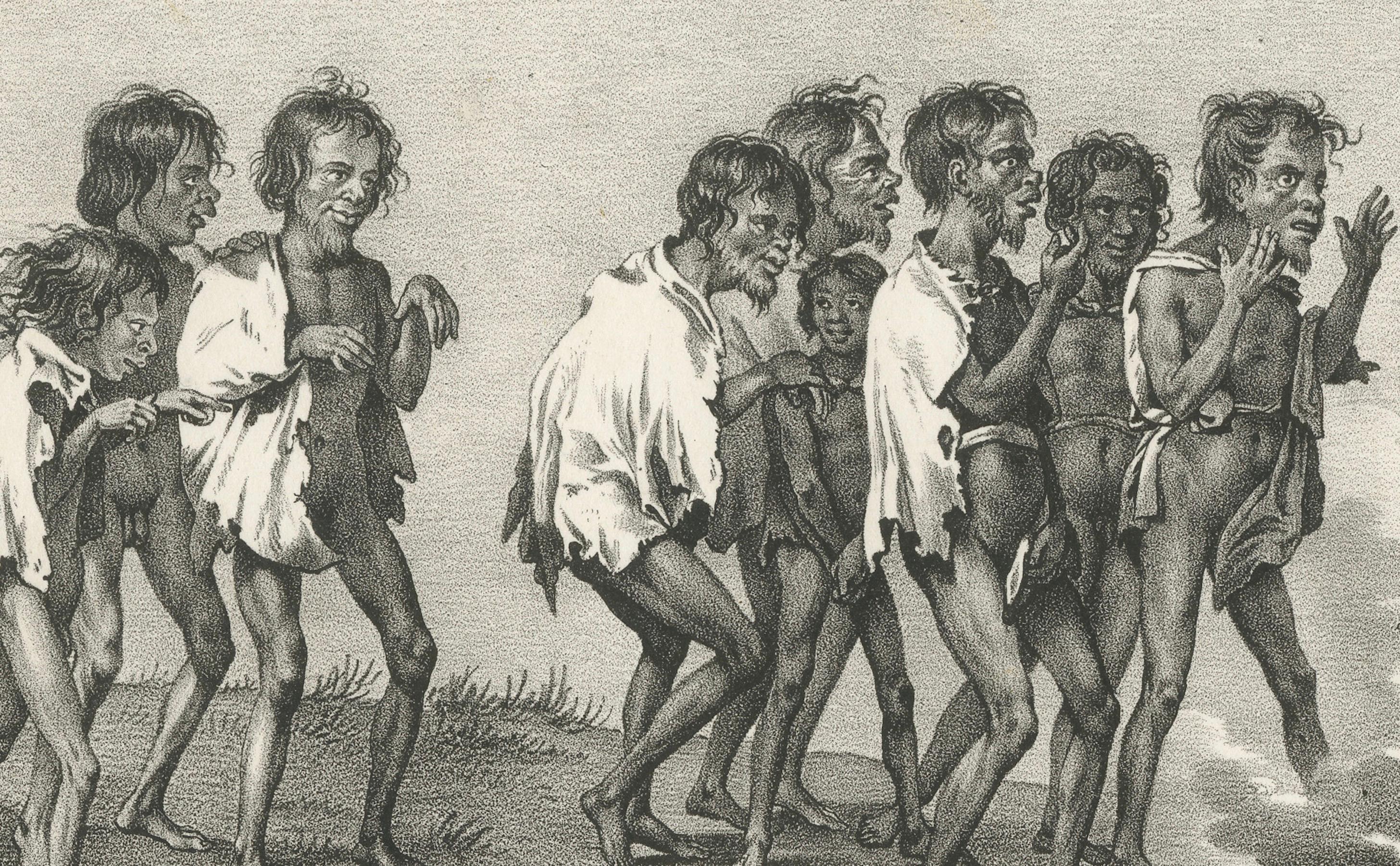 Compartiendo los regalos del astrolabio en King George's Harbour, Nueva Holanda (Australia), 1836 Mediados del siglo XIX en venta