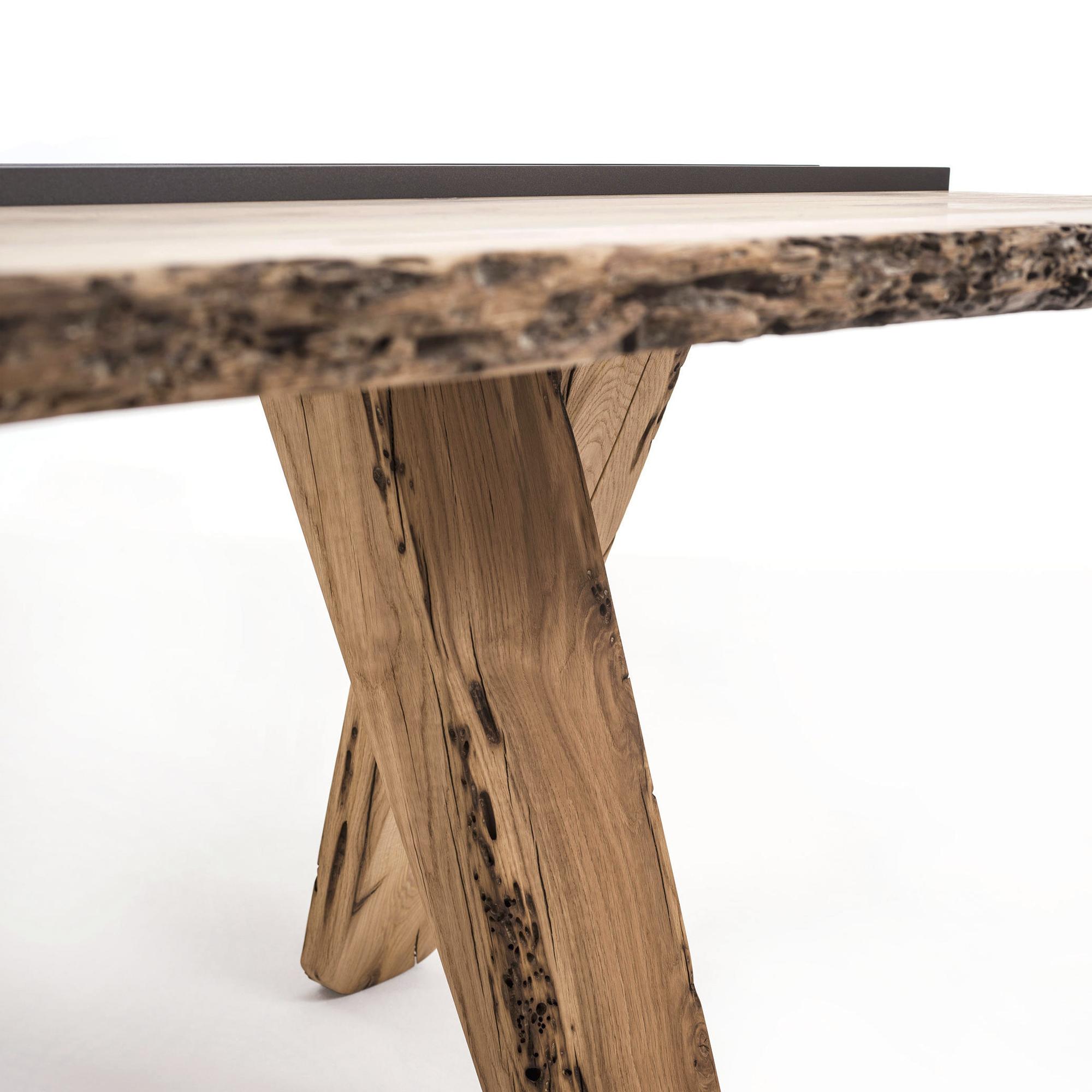 Hand-Crafted Sharing Raw Oak Dining Table For Sale