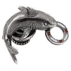 Shark Animal Pin with Antique Finish