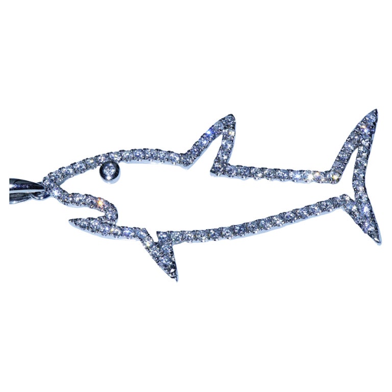 Diamond Shark - 21 For Sale on 1stDibs | diamond shark pendant, shark  diamond necklace, diamond chain shark