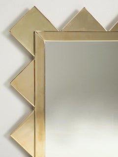 Shark Tooth Solid Brass Mirror Custom Made in House in Any Dimension