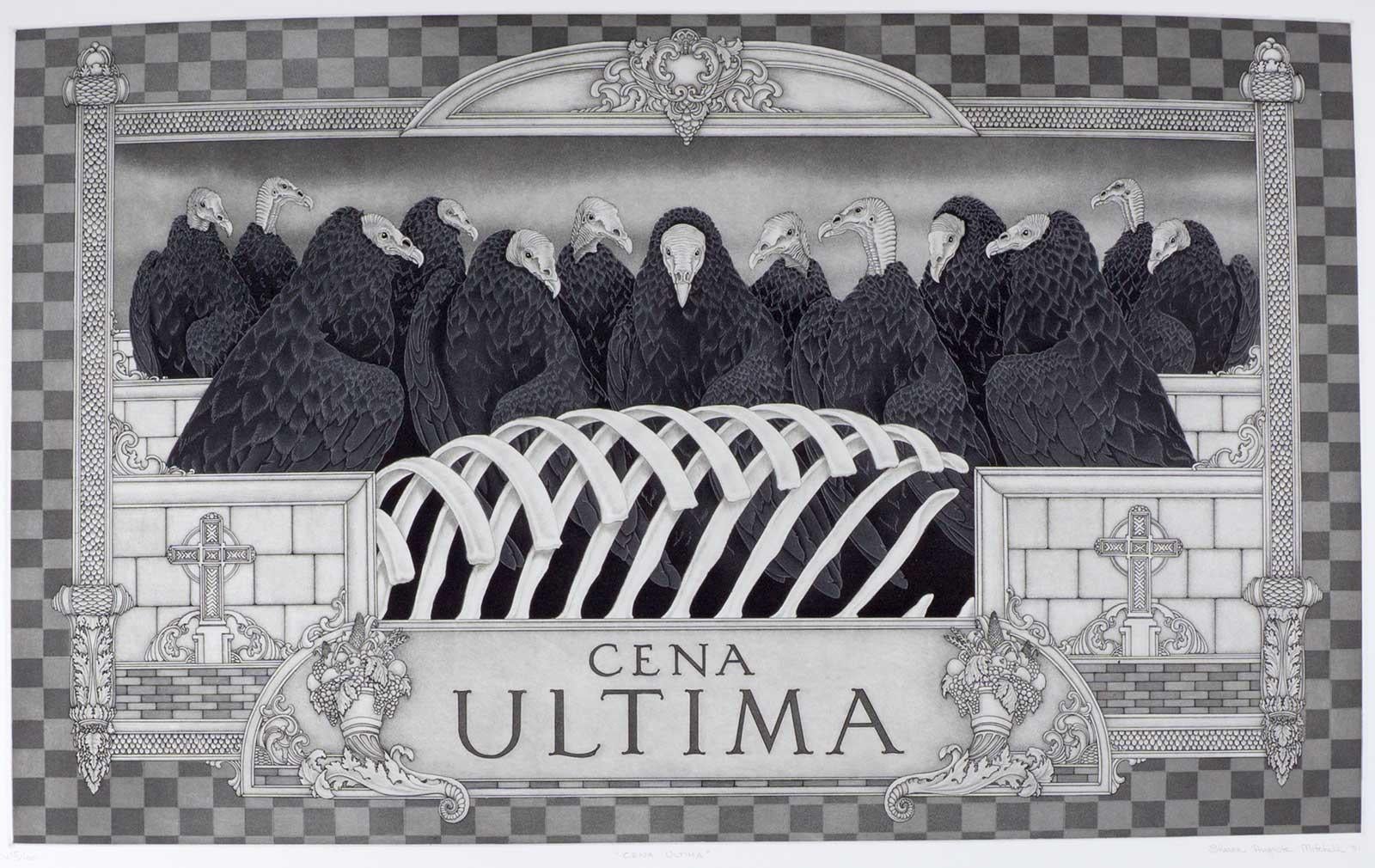 Cena Ultima (Guinea Vultures stand for apostles in this version of Last Supper) For Sale 1
