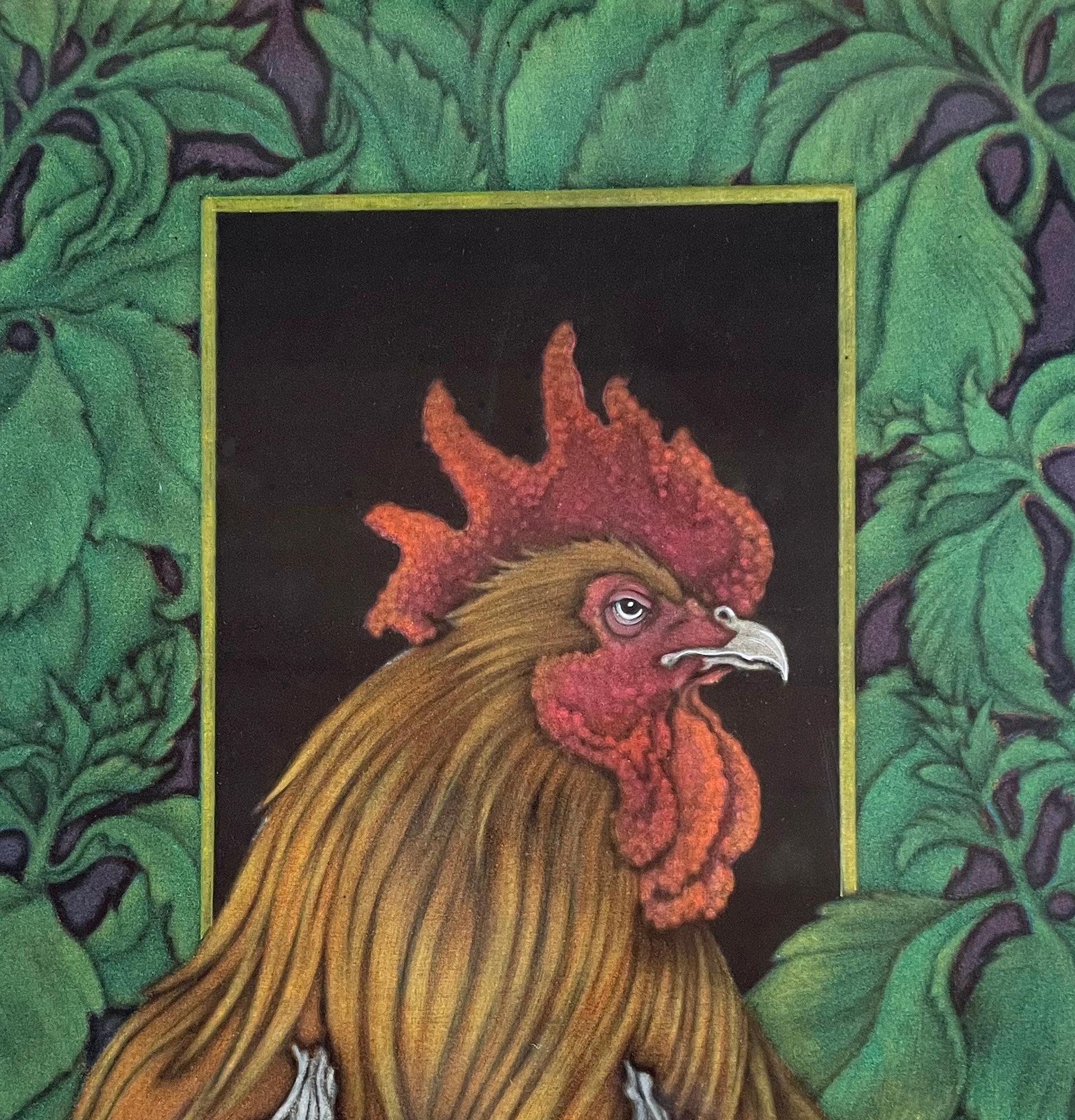 Chicken With Garlic and Basil - Print by Sharon Augusta Mitchell