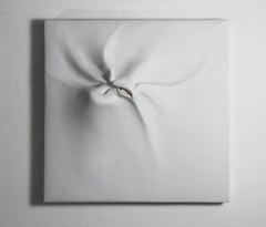 Be-formed 2 by Sharon Brill - Wall sculpture, Porcelain, White square