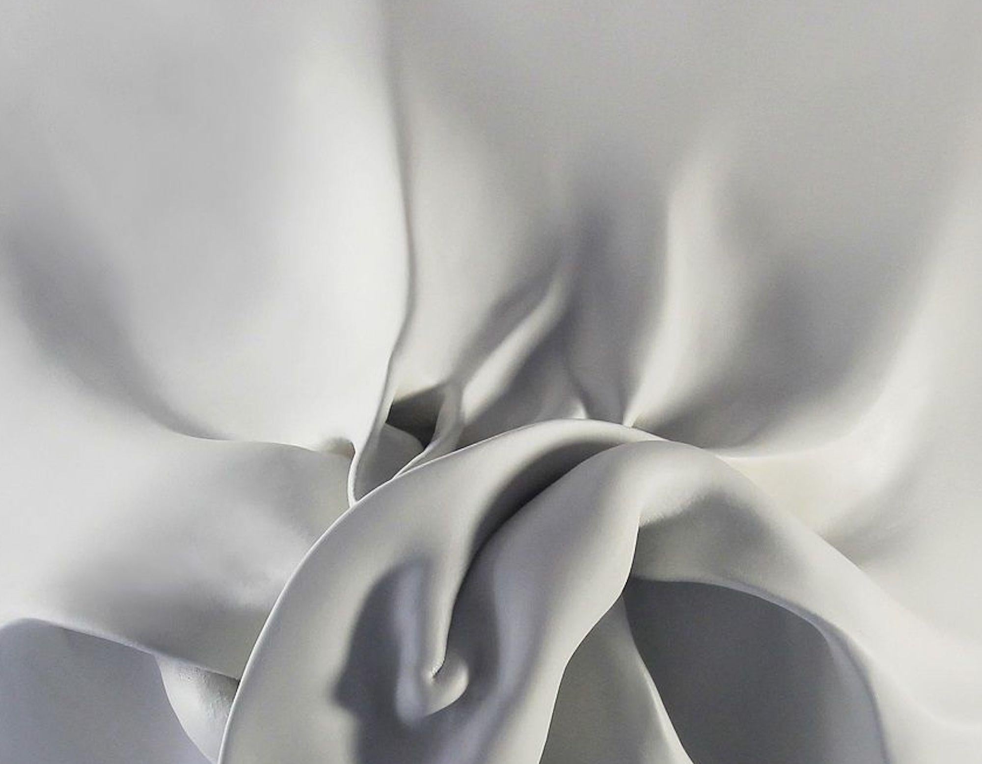 Be-formed by Sharon Brill - Wall sculpture, porcelain, white, aesthetic, volume For Sale 5