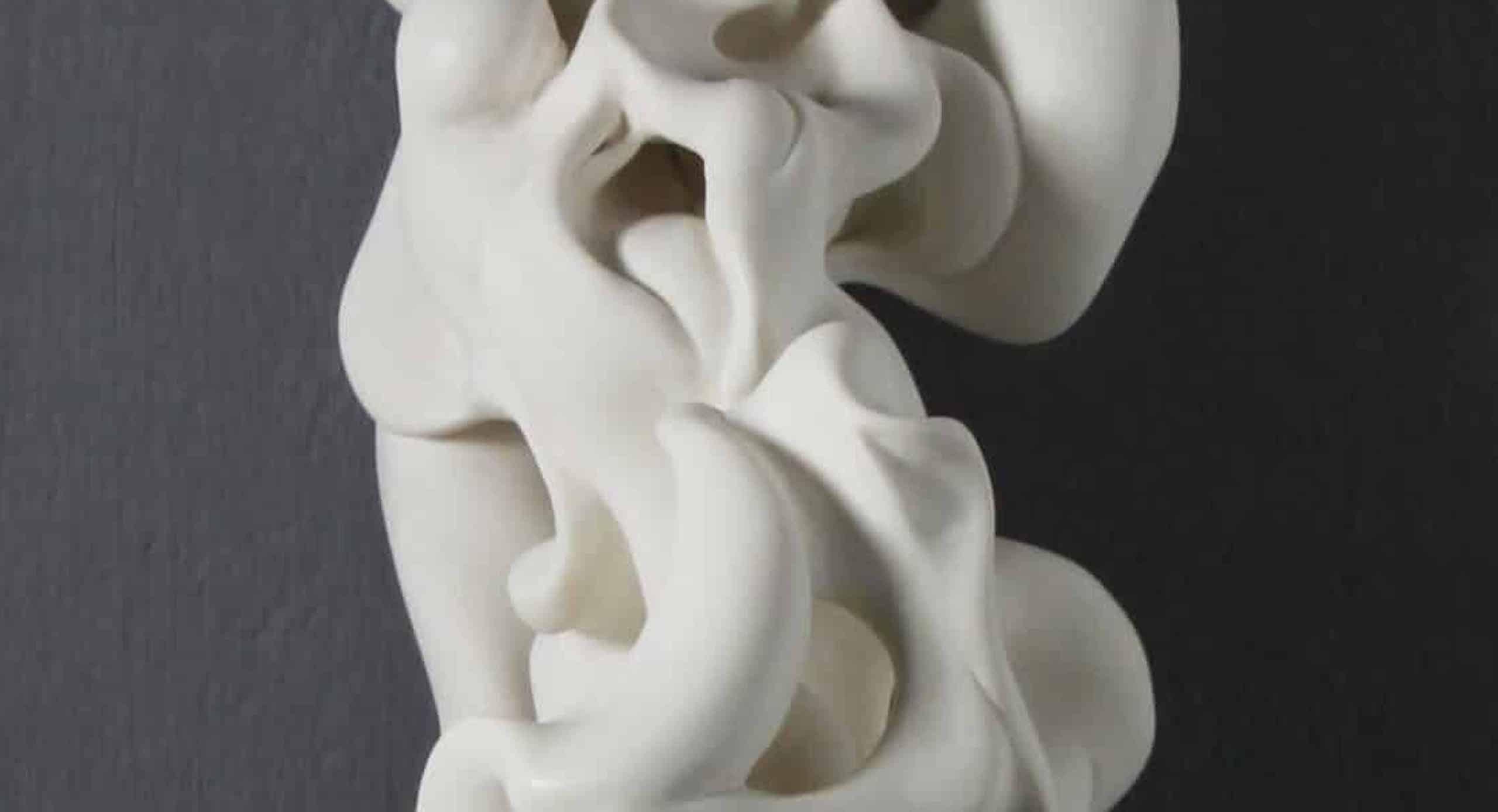 Motion by Sharon Brill - Abstract wall sculpture, porcelain, organic forms For Sale 3