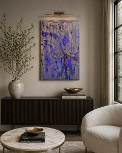 Sharon Cannon "Lavender" Abstract Oil Painting Textural Modern Art
