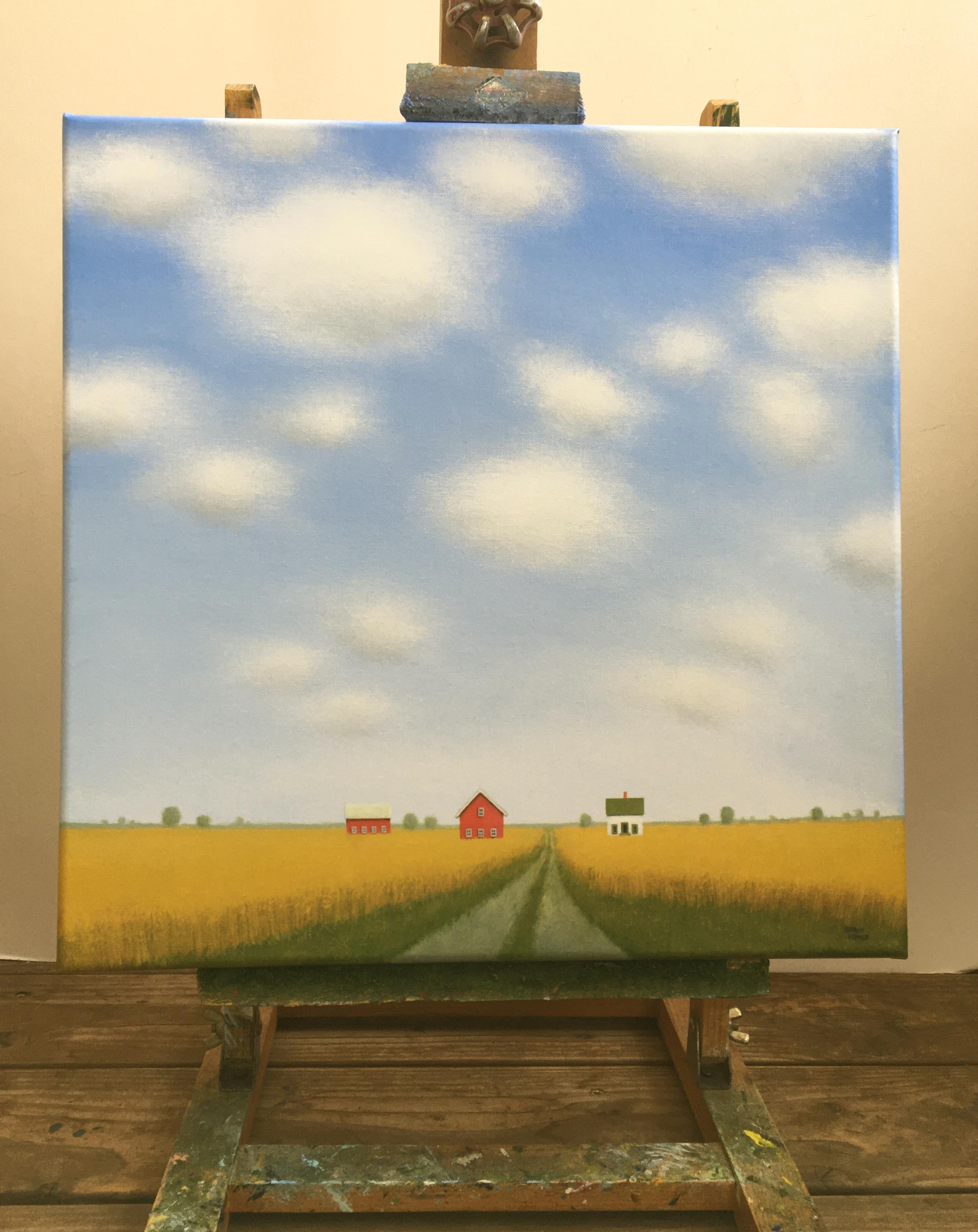 farm acrylic painting