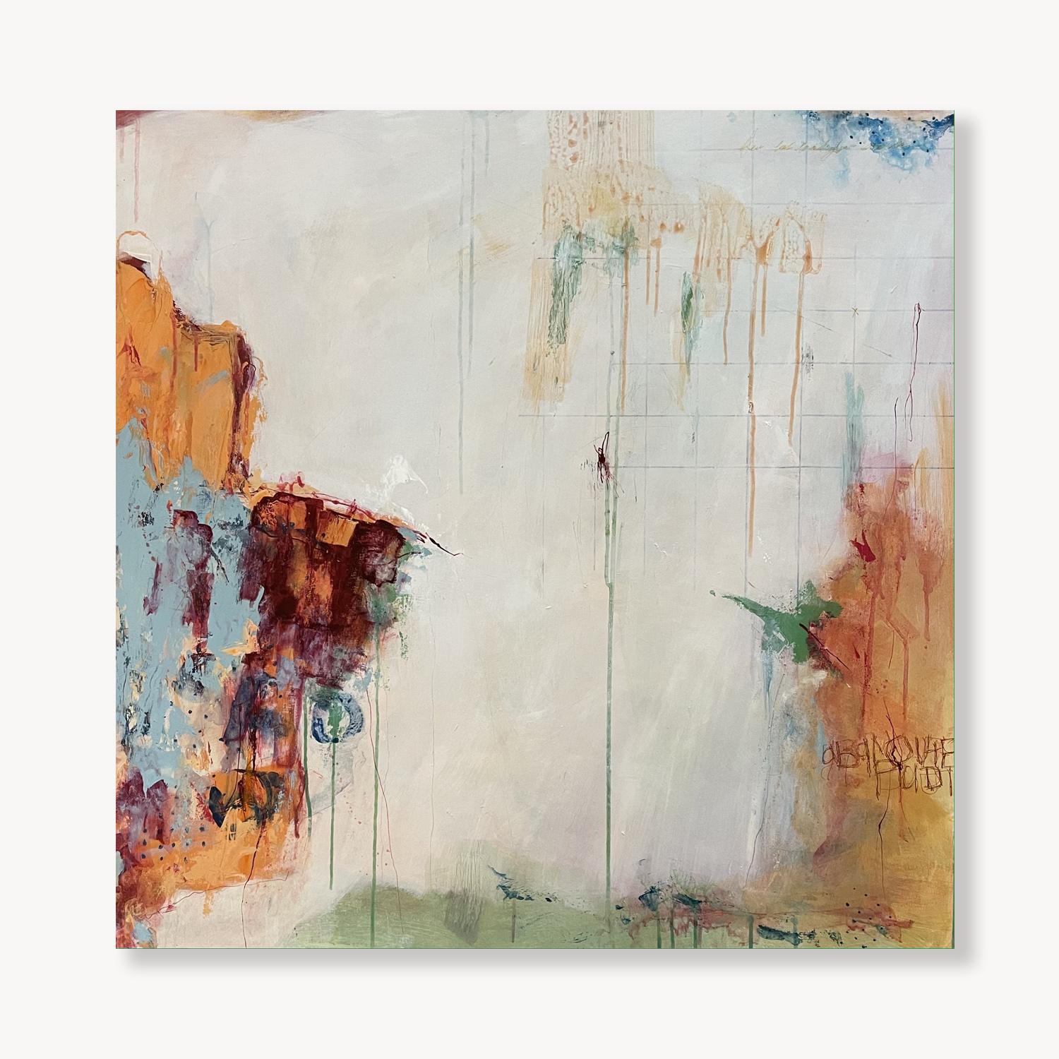 Sharon Habib Abstract Painting - Always a Way: Acrylic on Wood Panel, 2010s, New, 36x36