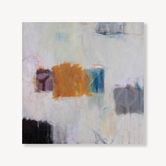 Rassembler les souvenirs : Peinture acrylique abstraite sur toile, 2010s, New, 30x30