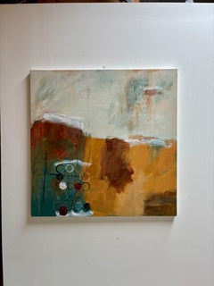 Zufällige Handlungen: Abstrakte Acrylmalerei auf Leinwand, 2010er Jahre, Neu, 48x48