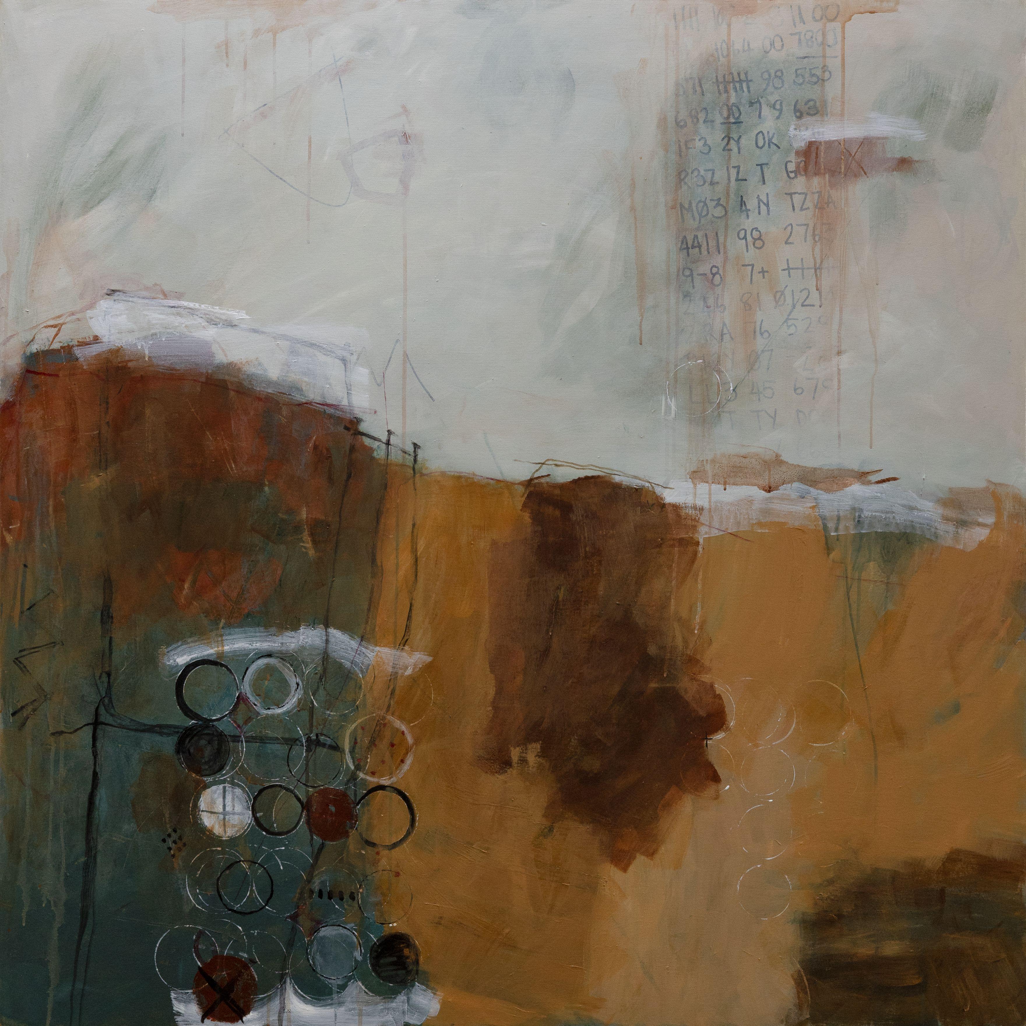 Atti casuali: Pittura acrilica astratta su tela, anni 2010, nuova, 48x48
