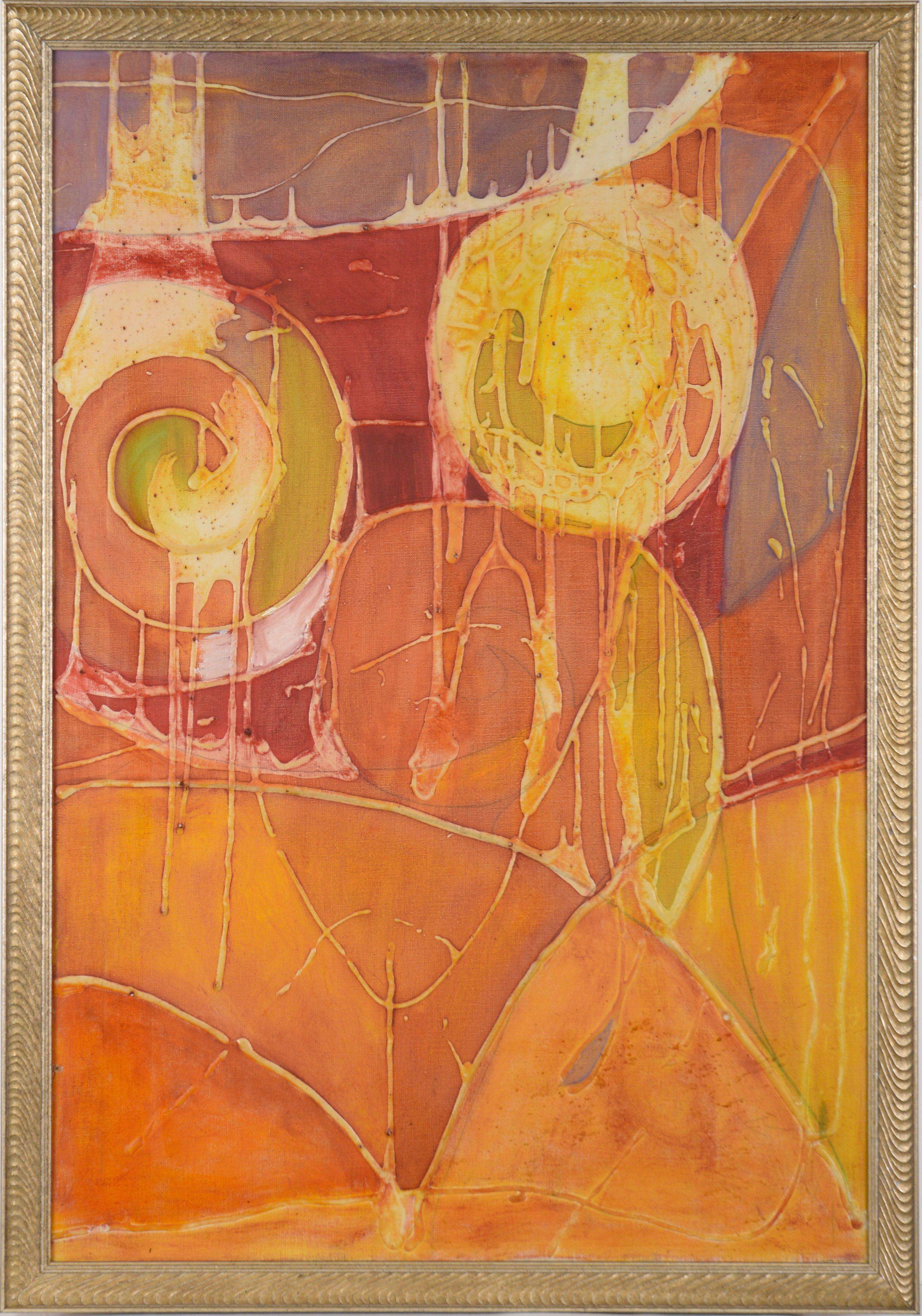 Sharon Henry Abstract Painting - "I Wanna Go To The Sun" (II) Mid Century Abstract Composition