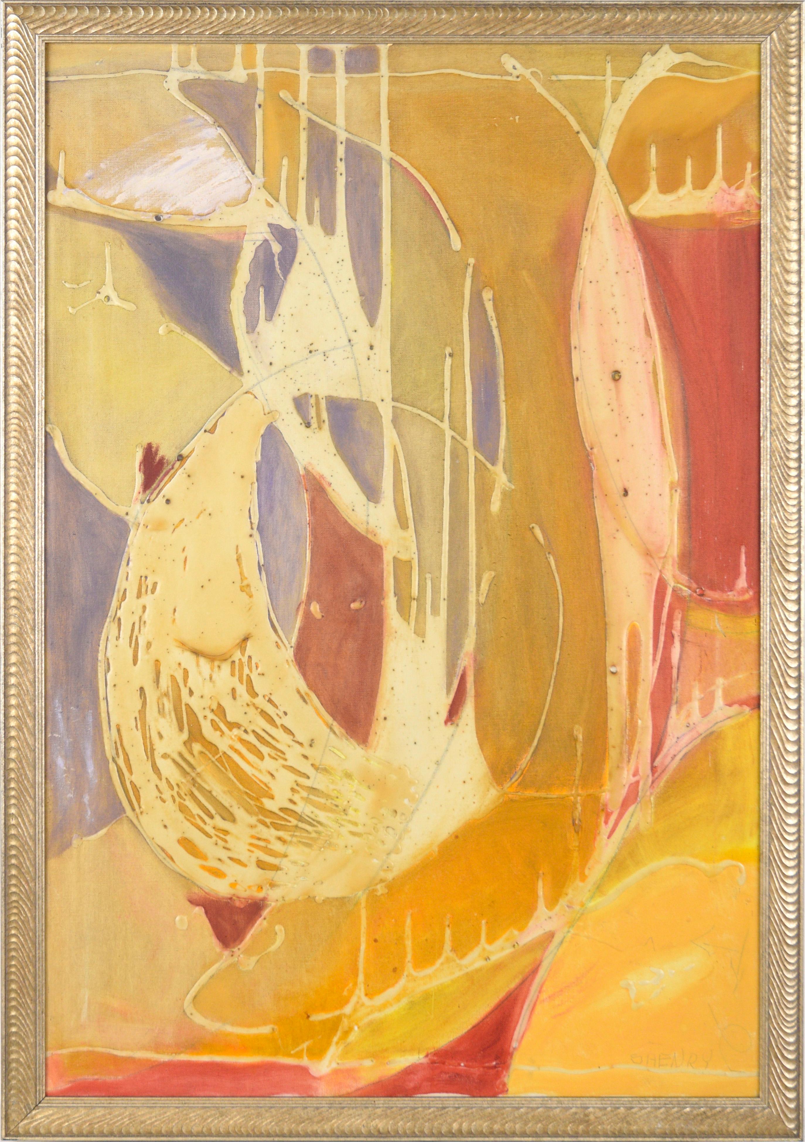 Sharon Henry Abstract Painting - "I Wanna Go To The Sun" (III) Mid Century Abstract Composition