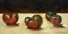 4 Heirlooms by Sharon Hockfield, Oil on Wood Contemporary Impressionist Tomato