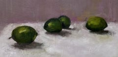 4 limoni di Sharon Hockfield, Olio su tela Frutti piccoli orizzontali contemporanei