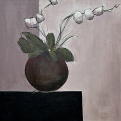 Natura morta botanica contemporanea dipinta con tecnica mista da Sharon Hockfield