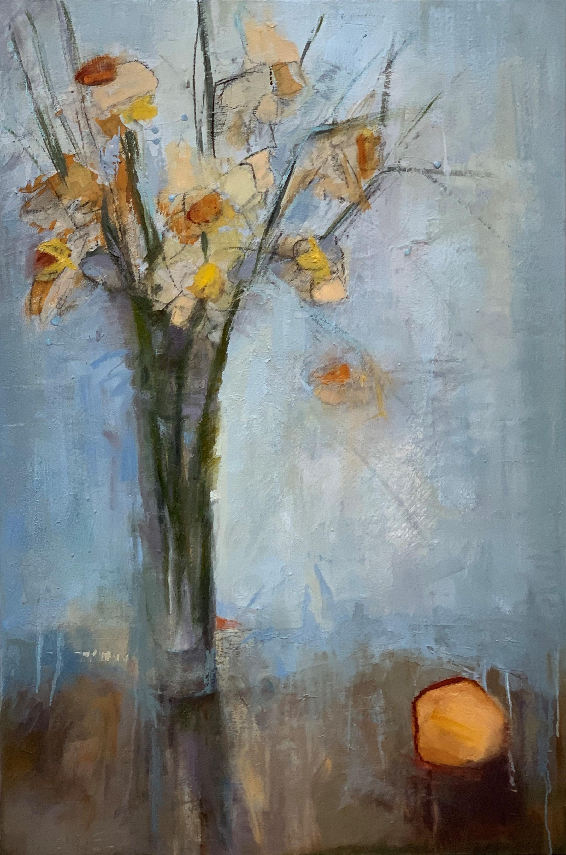 Daffodils from the Garden by Sharon Hockfield, Contemporary Floral Still Life
