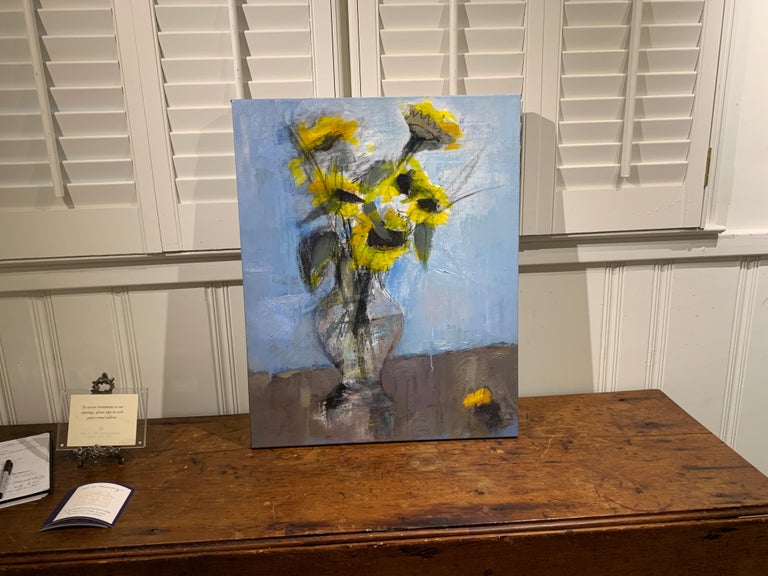 Farmers Market Sunflowers by Sharon Hockfield, Contemporary Floral Still Life 1
