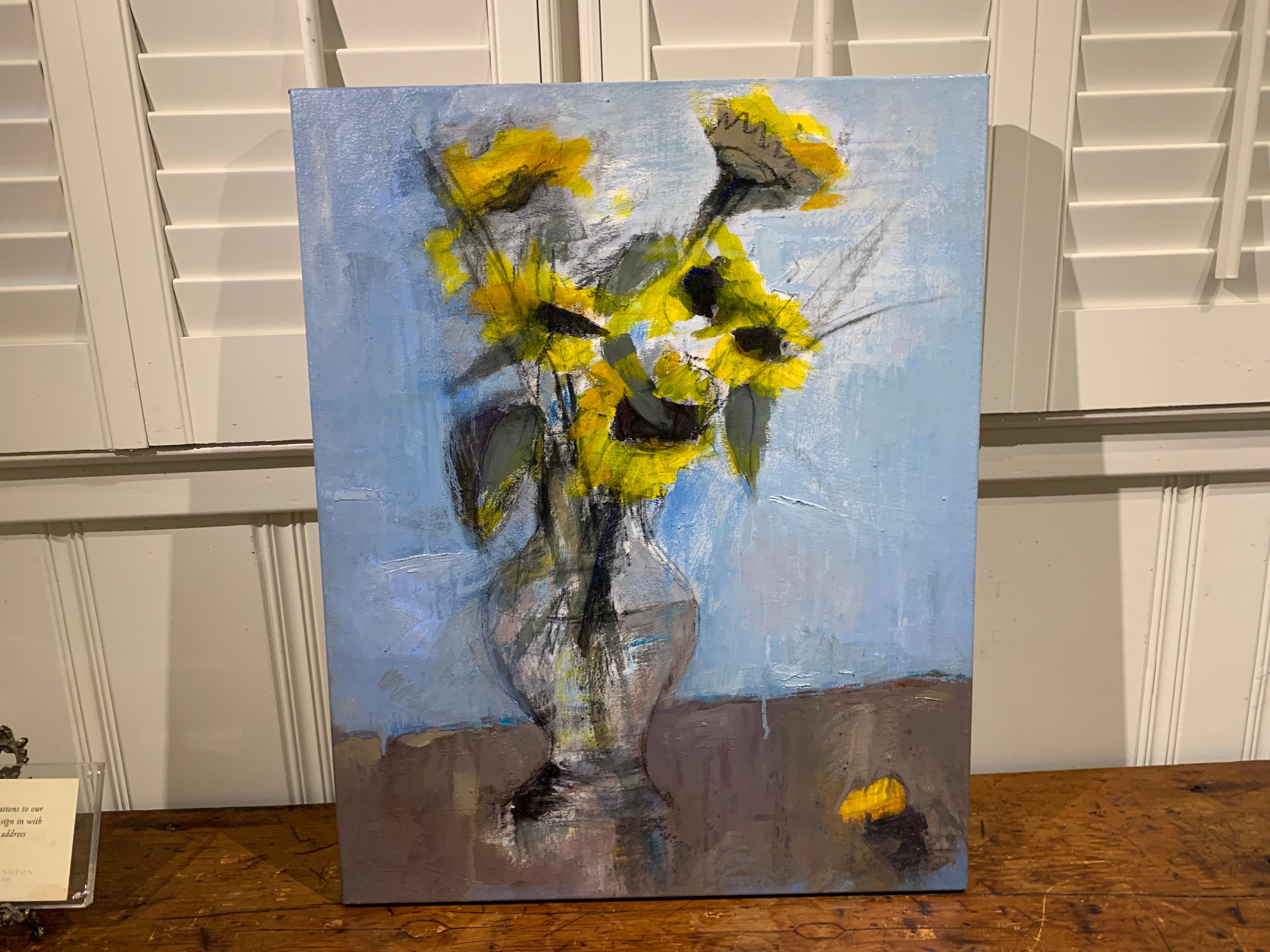 Farmers Market Sunflowers by Sharon Hockfield, Contemporary Floral Still Life 2