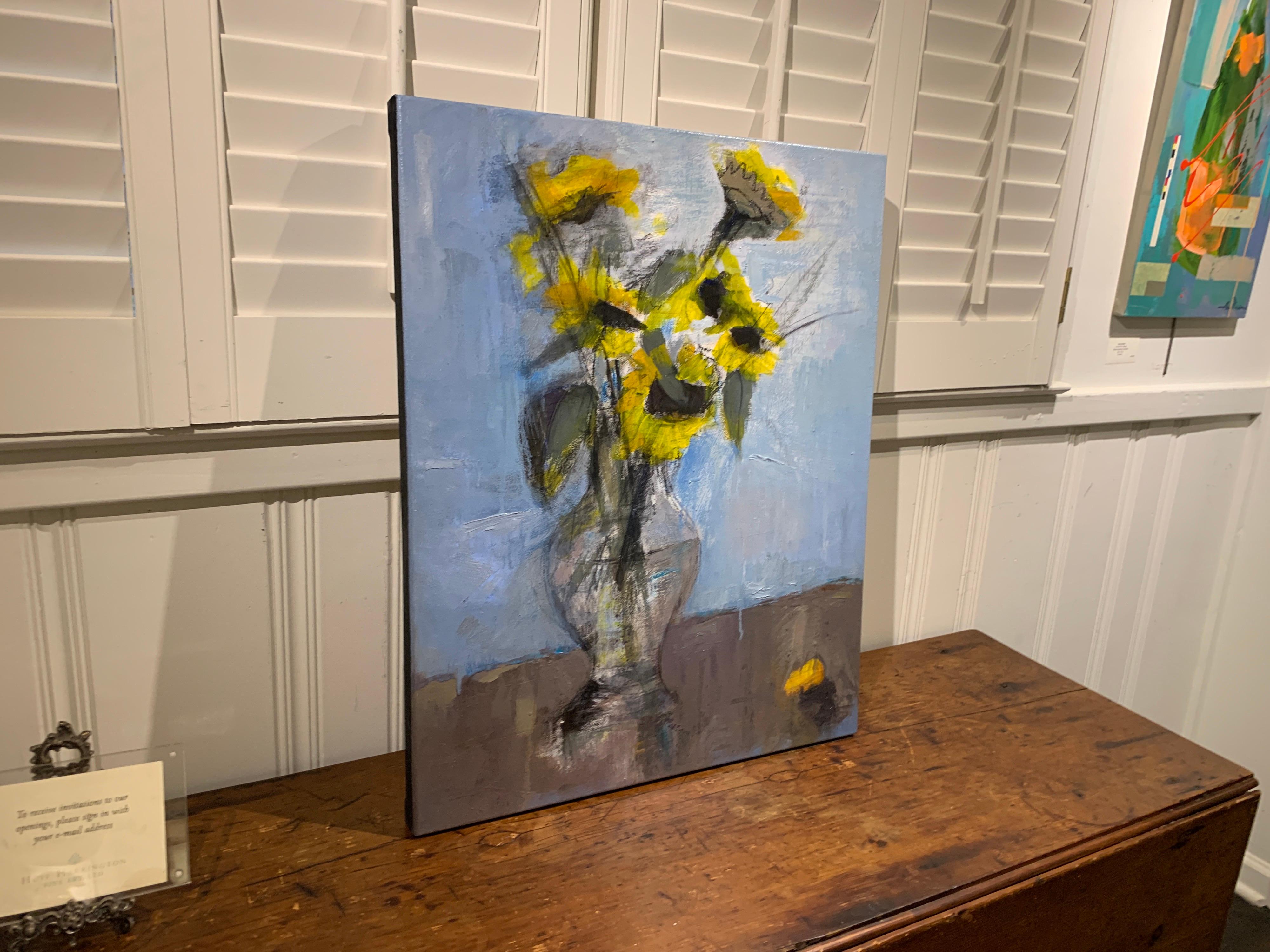 Farmers Market Sunflowers by Sharon Hockfield, Contemporary Floral Still Life 6