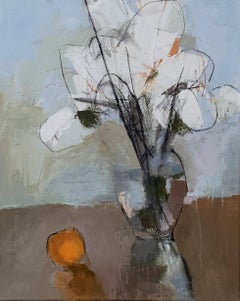 Janie's Hydrangeas by Sharon Hockfield, Contemporary Floral Still Life