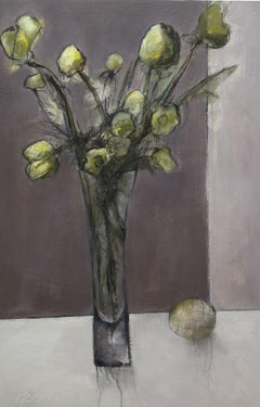 Meine Fastenrosen von Sharon Hockfield, Öl auf Leinwand Contemporary Floral
