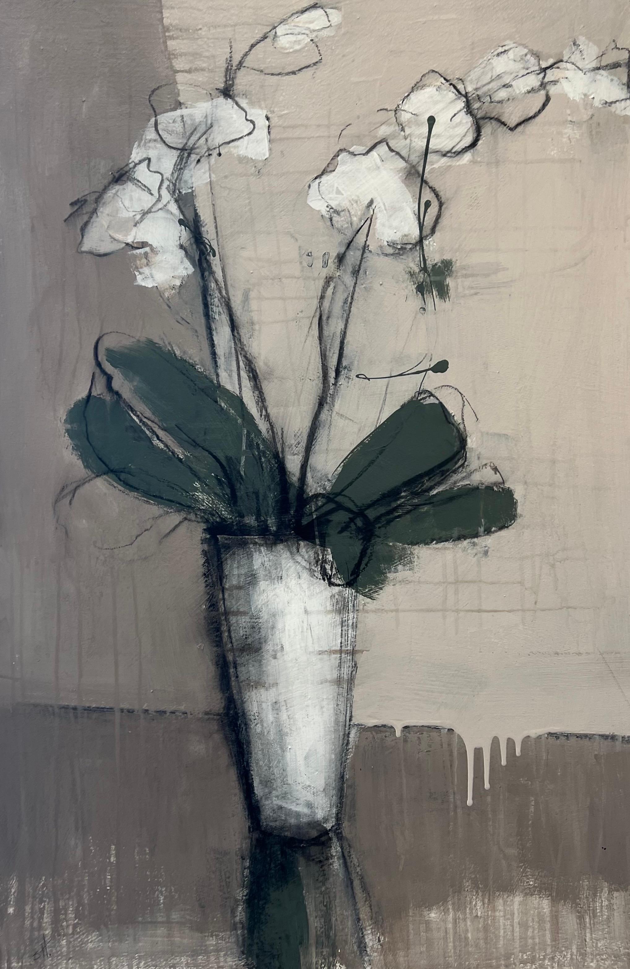 Orchid I by Sharon Hockfield, Contemporary Floral Still Life