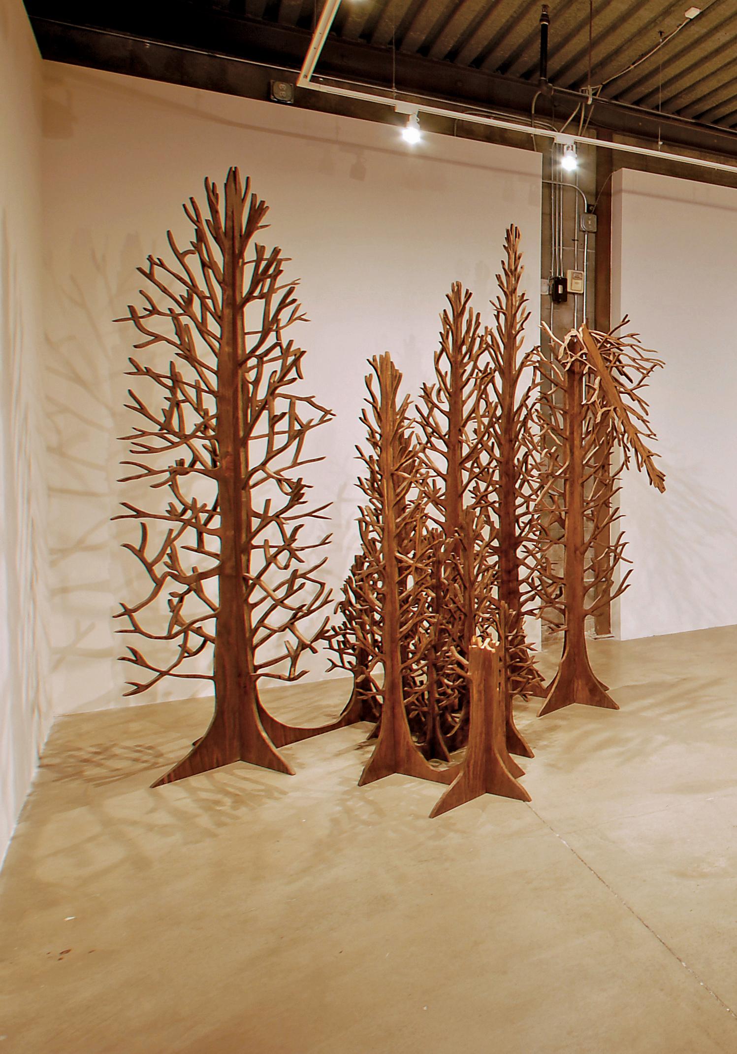 Young Pines - Sculpture by Sharon Levy
