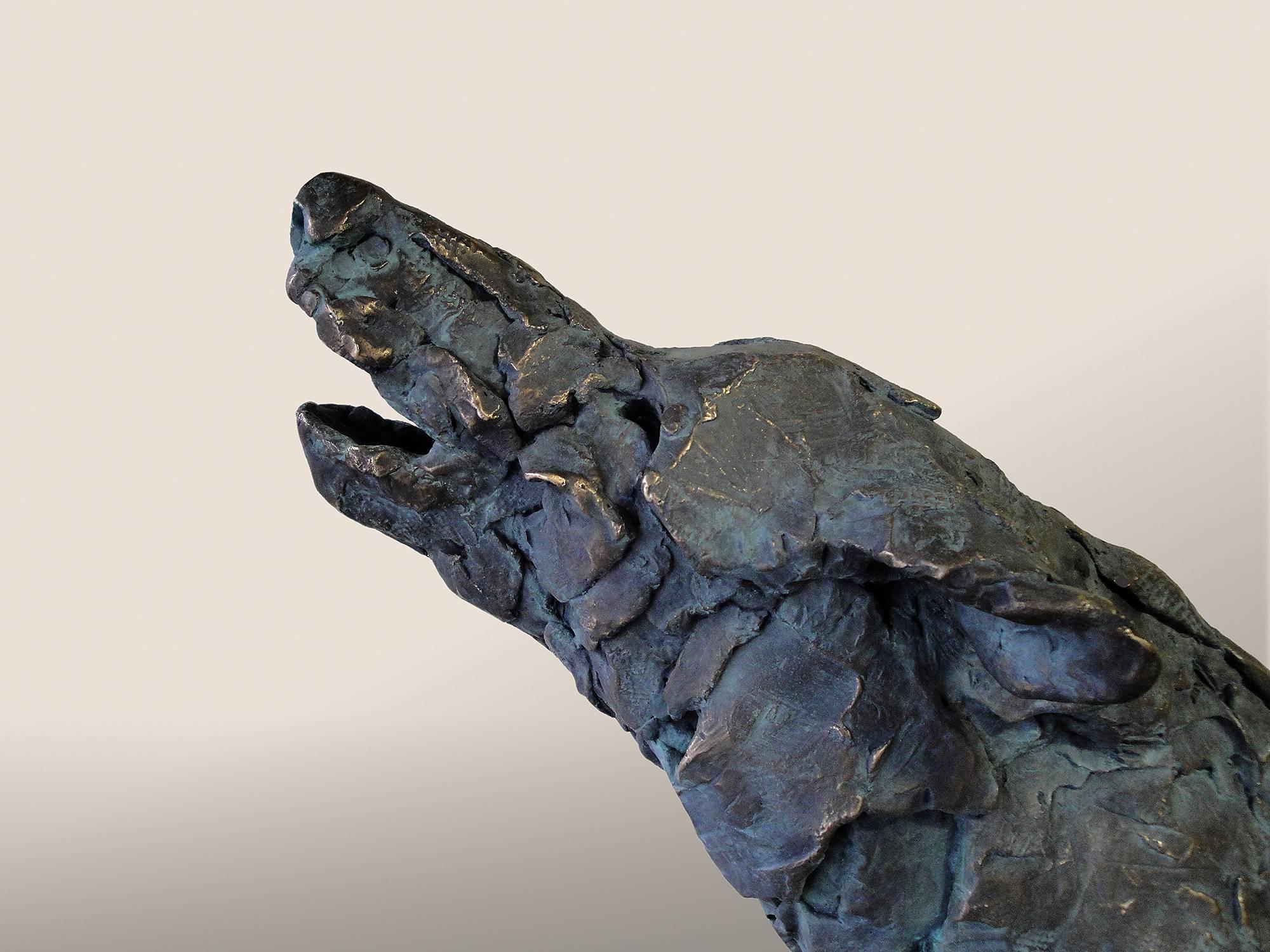 Howling Wolf 7/7 - Sculpture by Sharon Loper