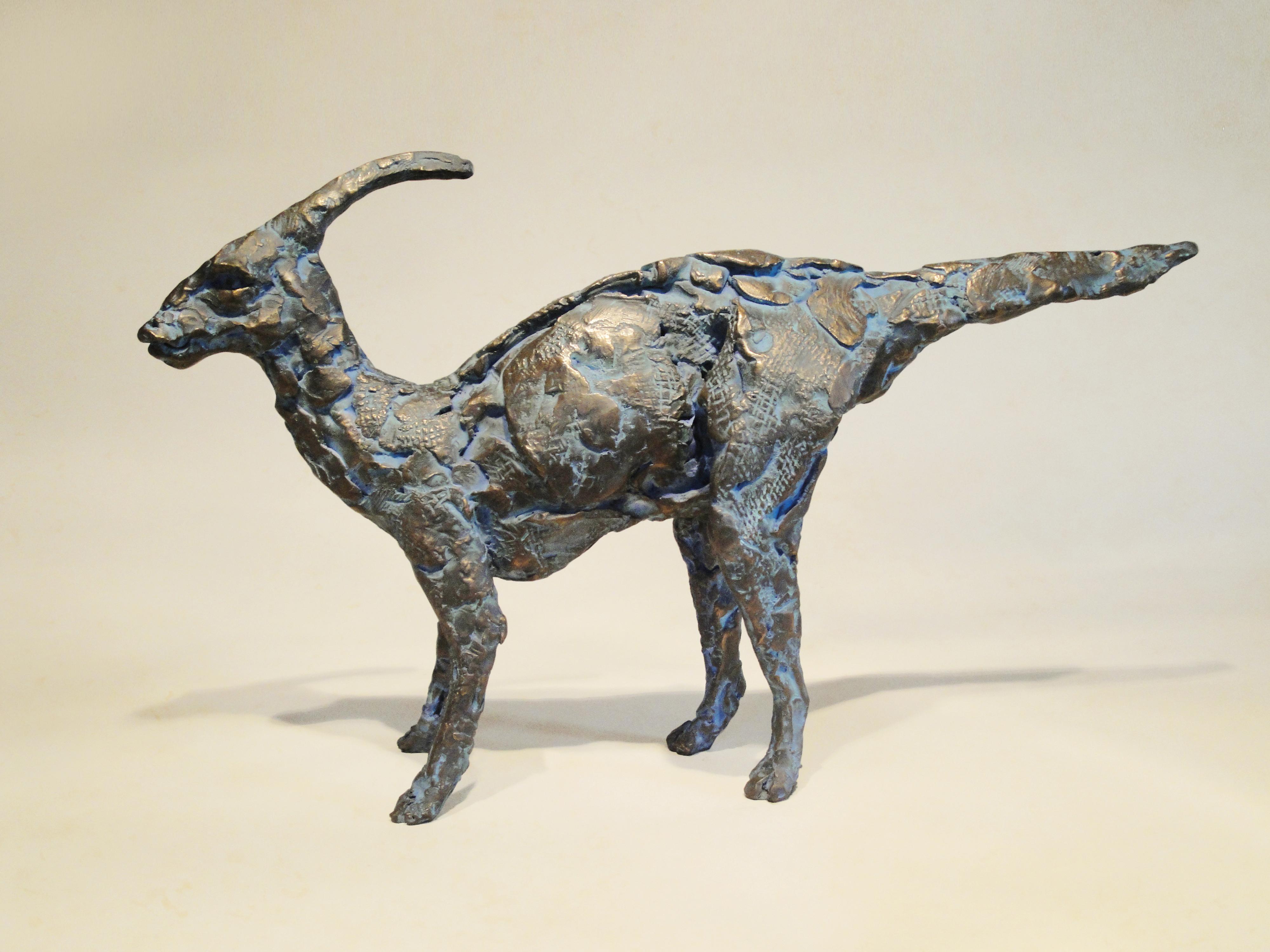 Sharon Loper Figurative Sculpture - Time and Space Parasaurolophus 2/7