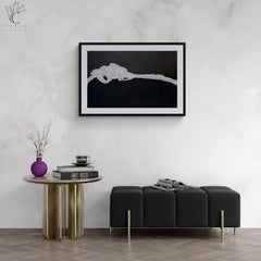 Untitled (Black, White, Gestural Abstraction, Abstract, Minimal)