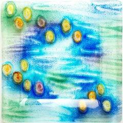 SHARON MCNAMARA - 'Tribute to Monet' - Studio Glass Tray - Canada - Circa 2000