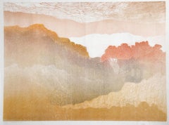 Escarpa IV, xilografía minimalista de Sharon Merkur