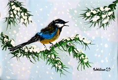 Blue Tit, Painting, Acrylic on Canvas