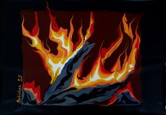 Chimenea, Pintura, Acrílico sobre lienzo
