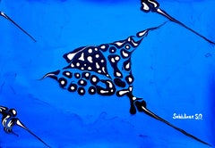 Manta School, Painting, Acrylic on Canvas
