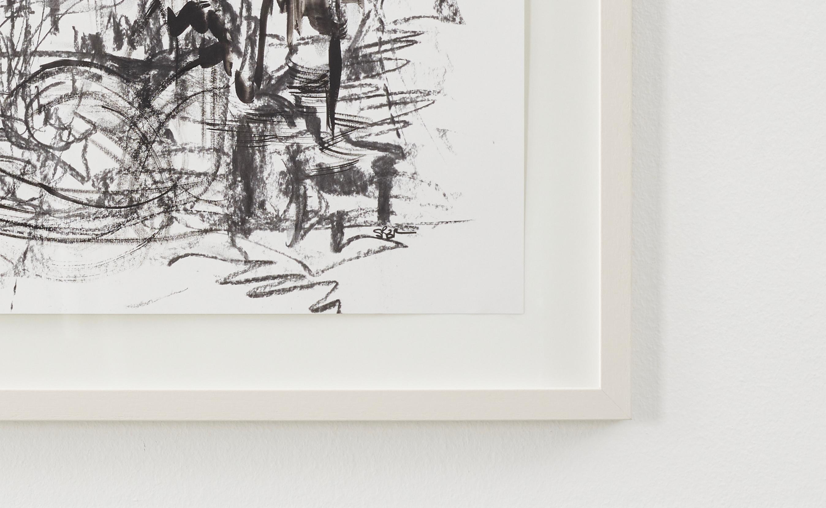 Sharon Pearce Kohle auf Papier „No. 9“ – Sharon Pearce, UK, 2022 im Zustand „Hervorragend“ im Angebot in London, GB