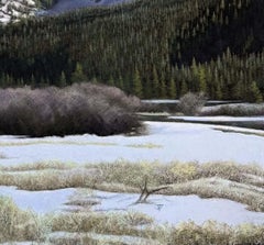 "Booth Lake Trail-Vail Colorado" - Weiches Pastell auf Holzplatte