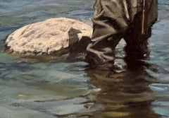 "Gießen auf der South Platte" - Ölgemälde auf Aluminiumplatte