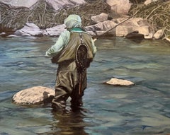 "Casting on the South Platte" - Oil Painting on Aluminum Panel