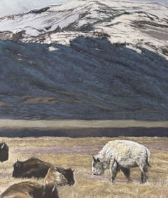 "An einem bedeckten Tag war es hell, wo der Heilige lag" Weiches Pastell auf Karton