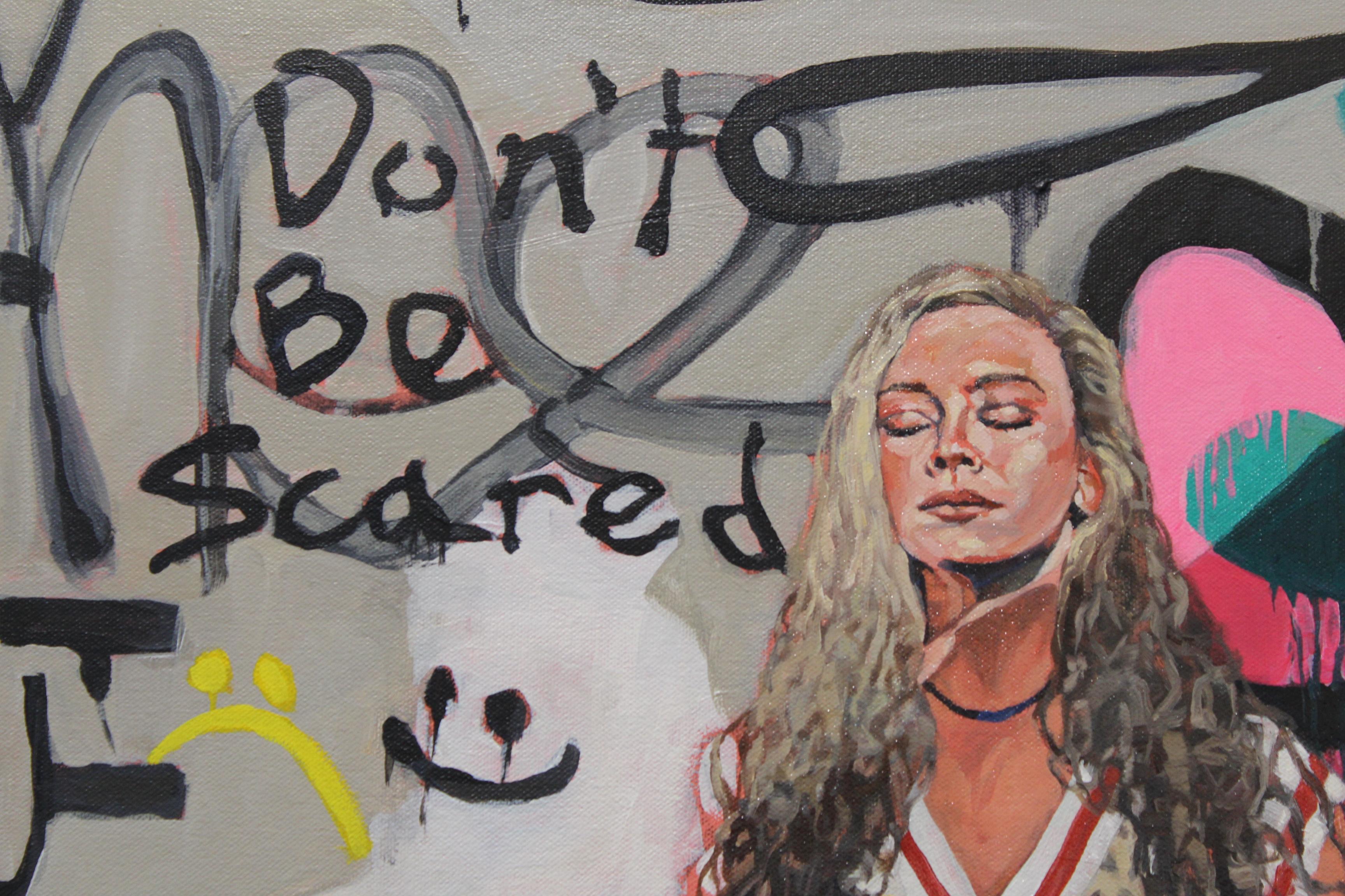Don't Be Scared - Contemporary Painting by Sharon Shapiro