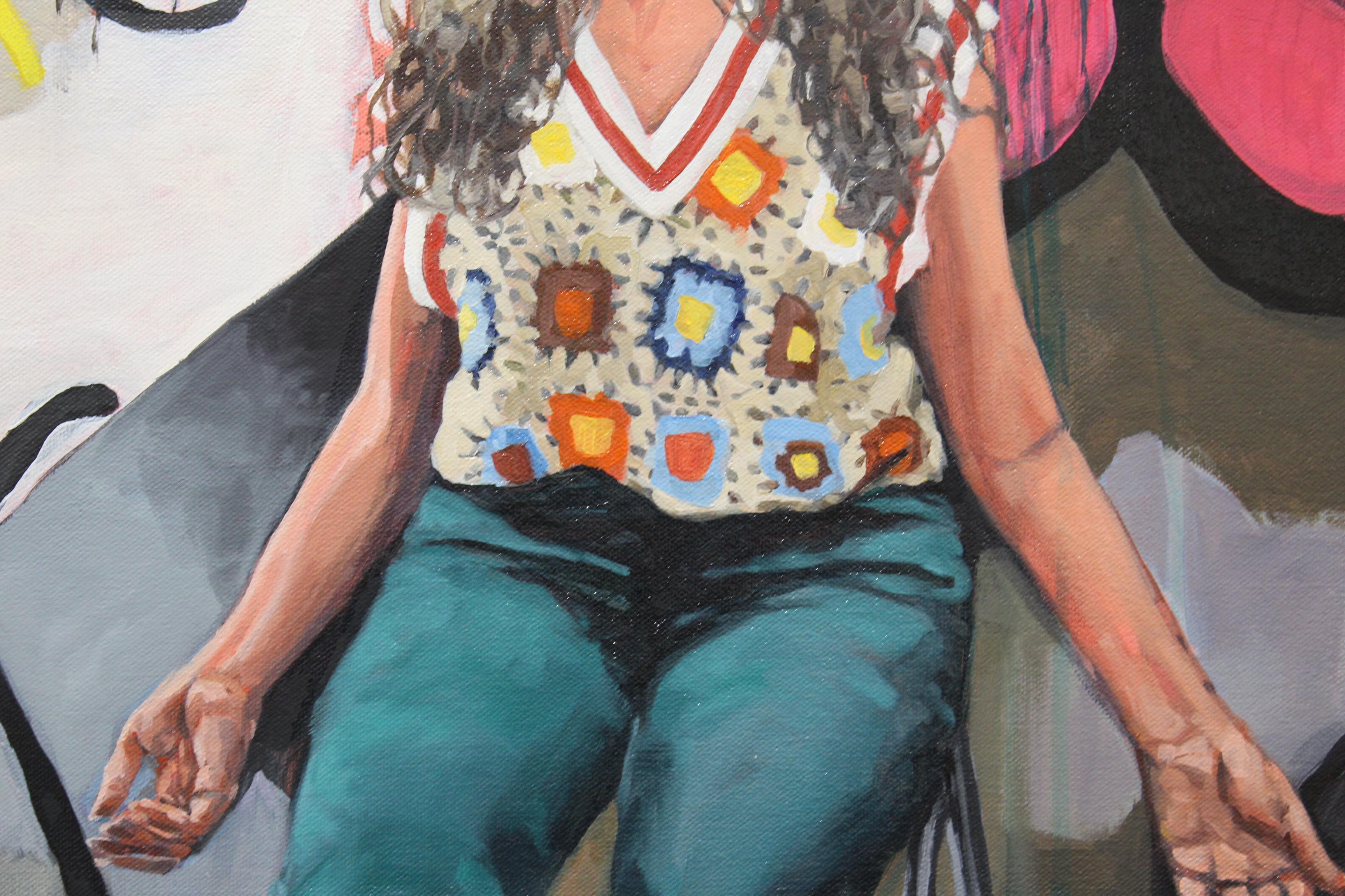 Don't Be Scared - Contemporary Painting by Sharon Shapiro