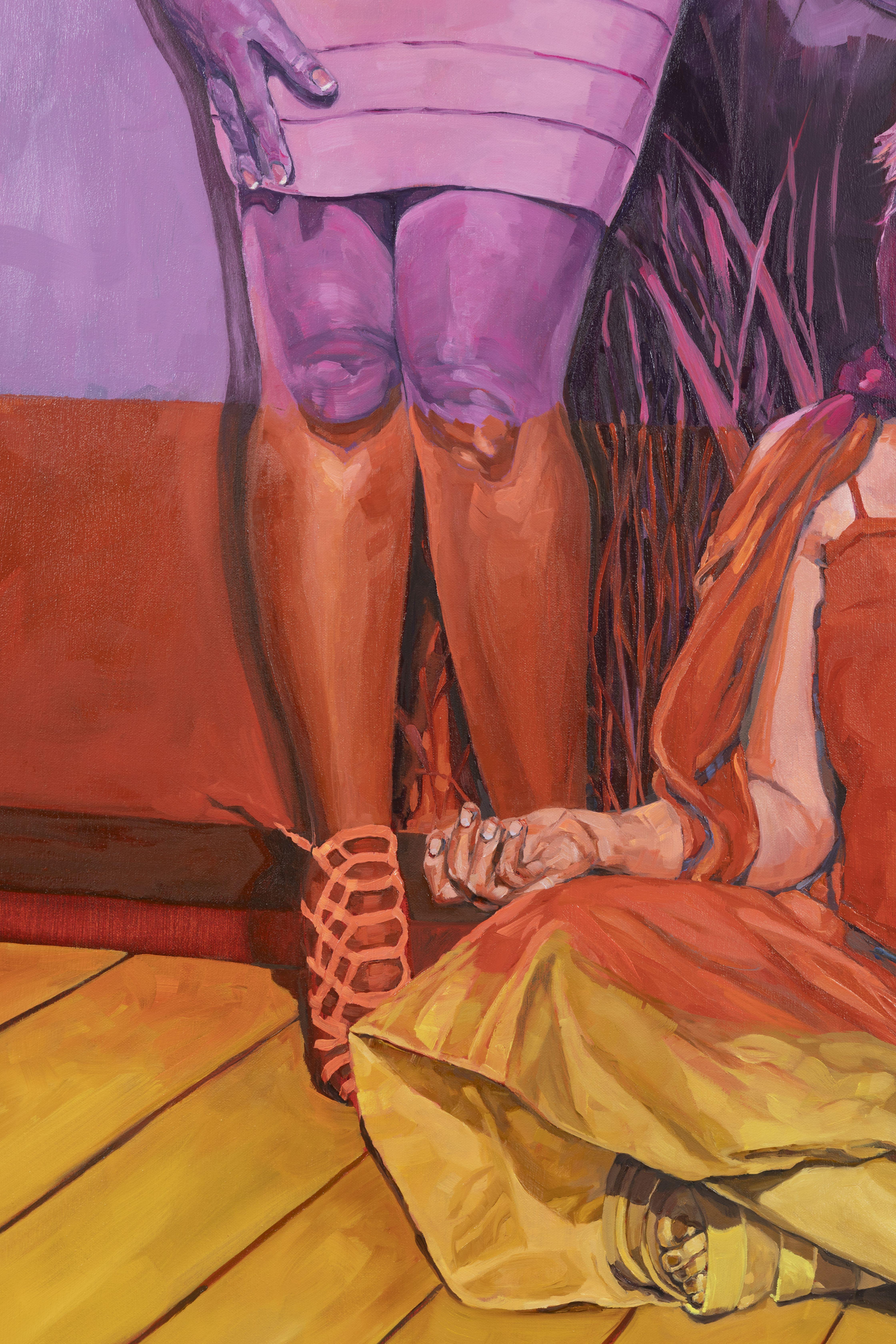Six Points of Contact - Painting by Sharon Shapiro