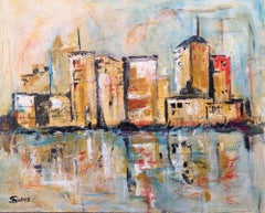 City Skyline VII, Abstract Painting