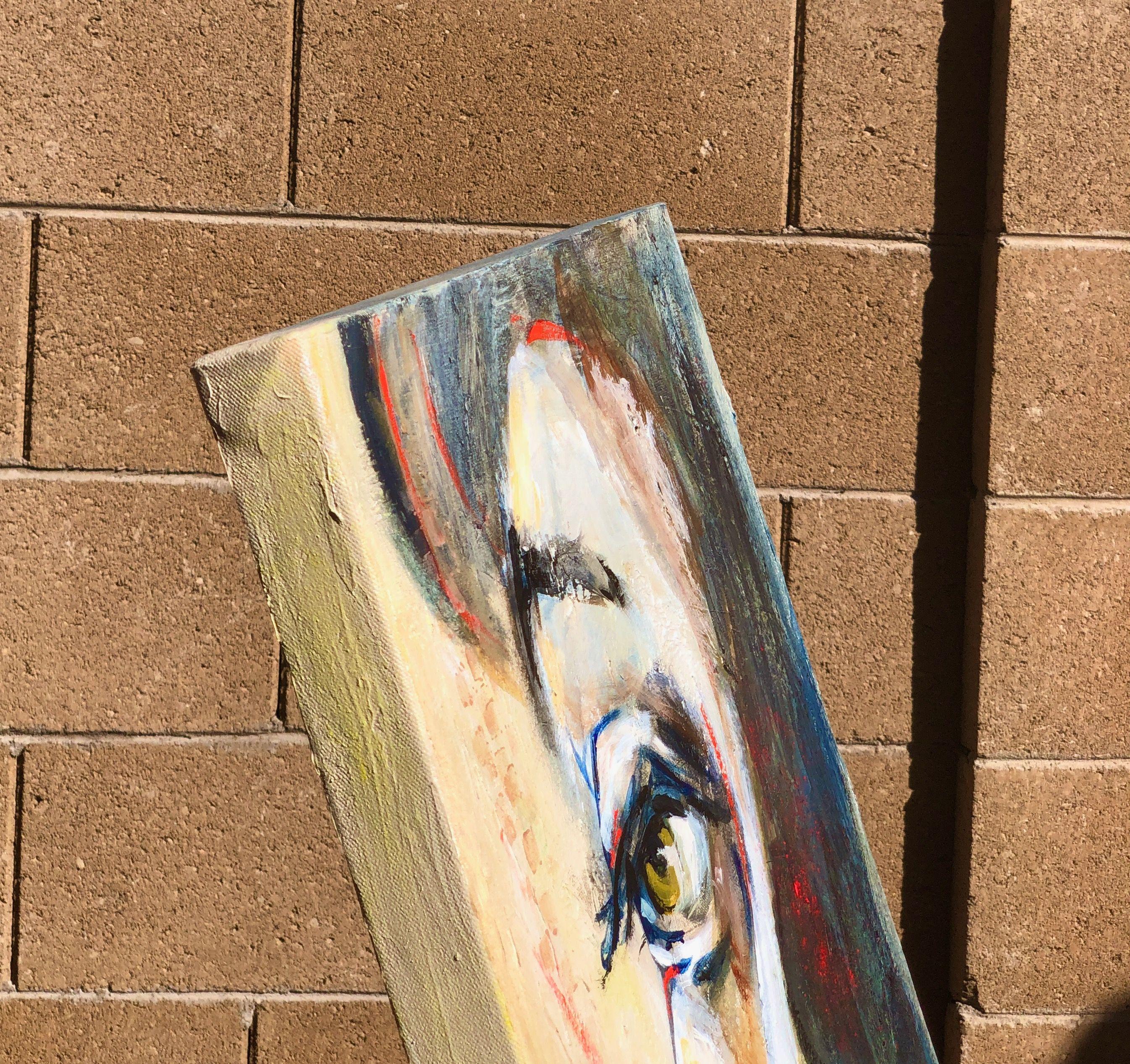Mixed Emotions, Gemälde, Acryl auf Holzplatte (Zeitgenössisch), Painting, von Sharon Sieben
