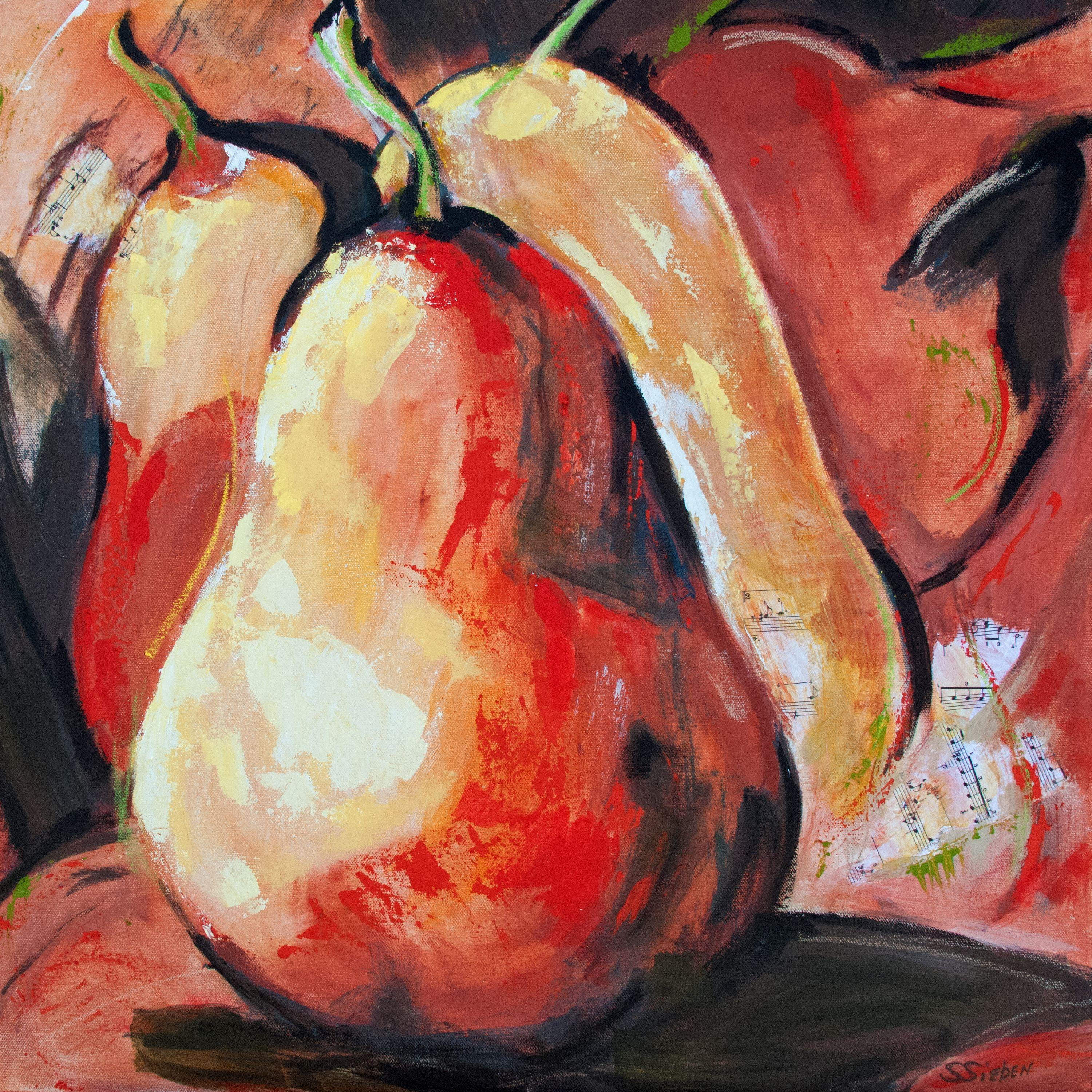 Contemporary Still Life in Warm Tones.  Artwork is on Gallery Wrap Canvas with sides painted.  Frame not needed; wired on back, â€œReady to Hangâ€ :: Painting :: Impressionist :: This piece comes with an official certificate of authenticity signed