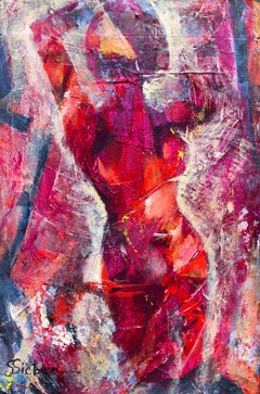 Scarlet Shades, Abstract Painting