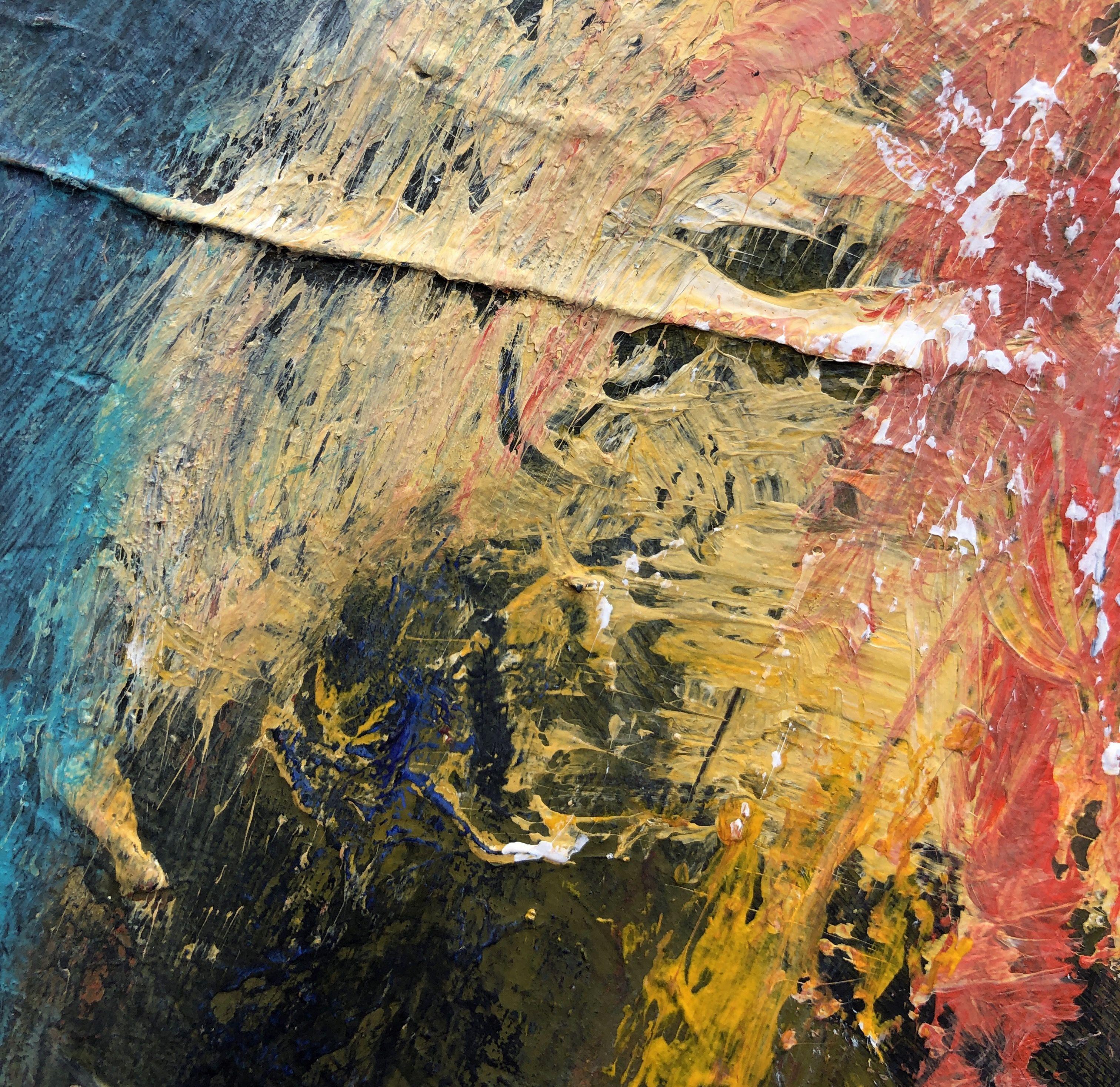 Somber, Painting, Acrylic on Wood Panel 2